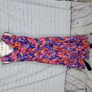 Lauren Ralph Lauren Sleeveless Floral Cowl Neck Dress Size 10